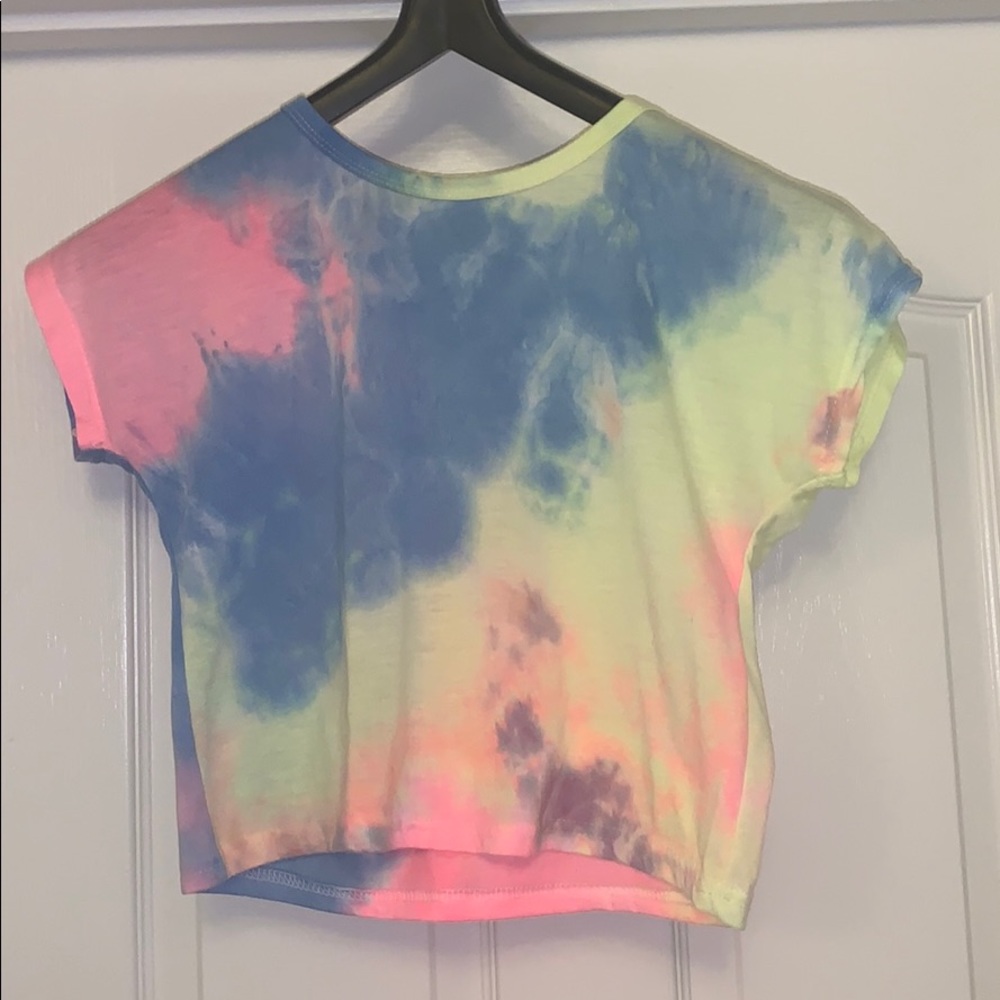 Romwe Tie Dye Crop Top